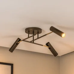 Axion taklampe, 3 lyskilder, titanfarget, stål