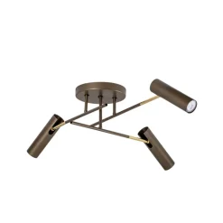 Axion taklampe, 3 lyskilder, titanfarget, stål