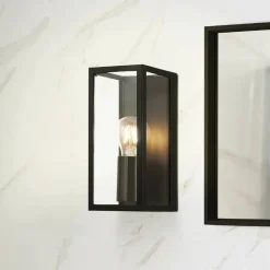 Baderomsvegglampe Amezola, 1 lyskilde, svart