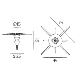 Baldakin Flash Your Lamps Deluxe, gull, 8-armet, kan tilpasses