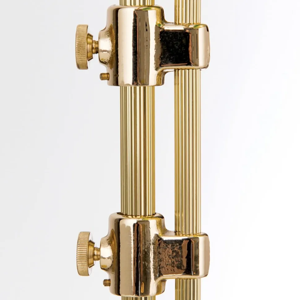 Banklampe Harvard med trekkbryter, messing/grønn