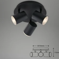 Banyo Splash takspot GU10 IP44 rund 3 lyskilder