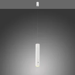 BARE LYS. Fest hengelampe med oppladbar LED, hvit, jern