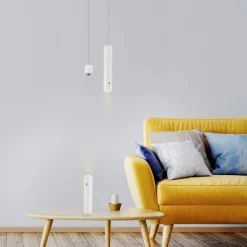 BARE LYS. Fest hengelampe med oppladbar LED, hvit, jern