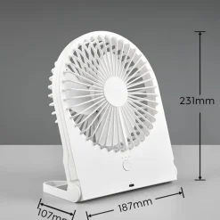Batteridrevet bordvifte Breezy, hvit, stillegående