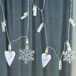 Batteridrevet LED-bildelyslenke Clippy, timer