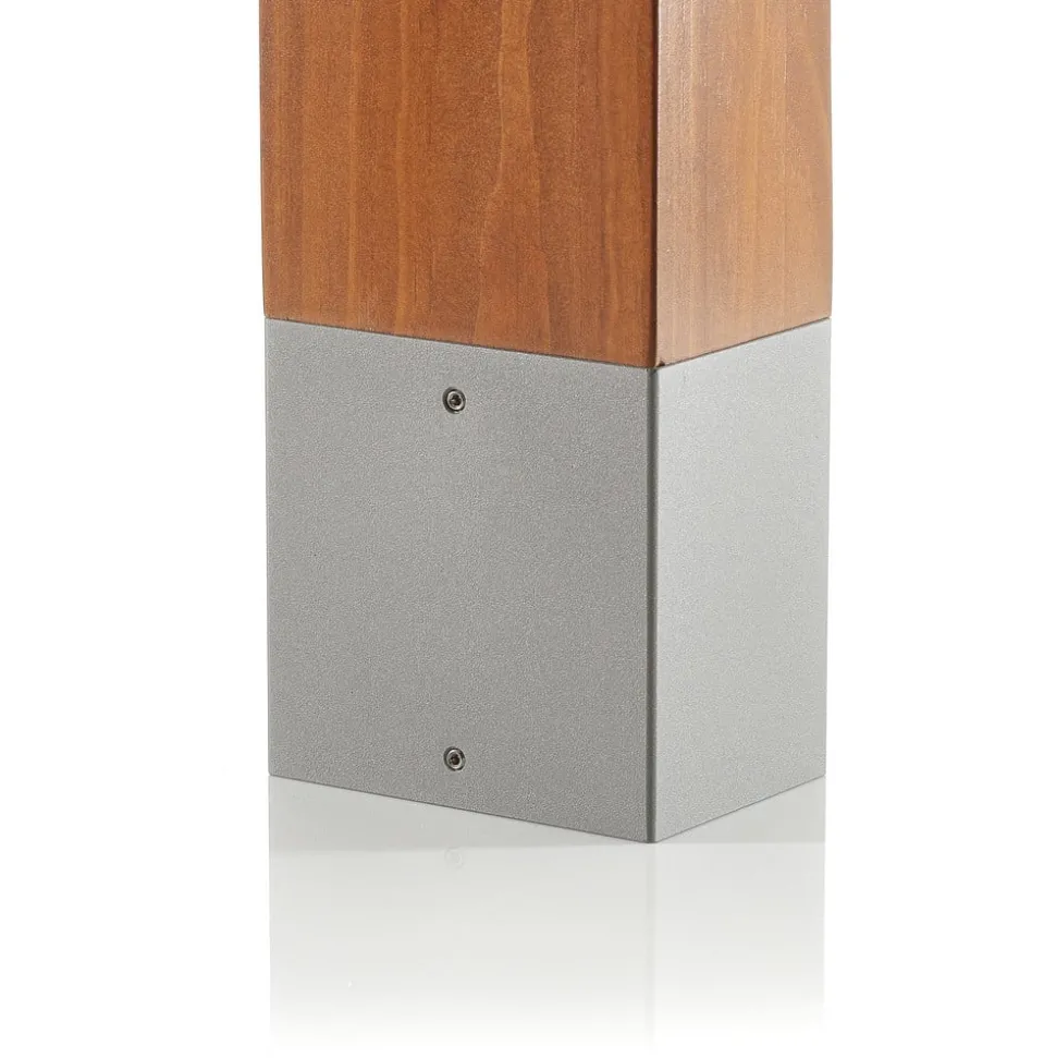 BEGA 84498 LED-veilampe, sølv, kantet hode