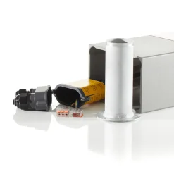 BEGA 84498 LED-veilampe, sølv, kantet hode