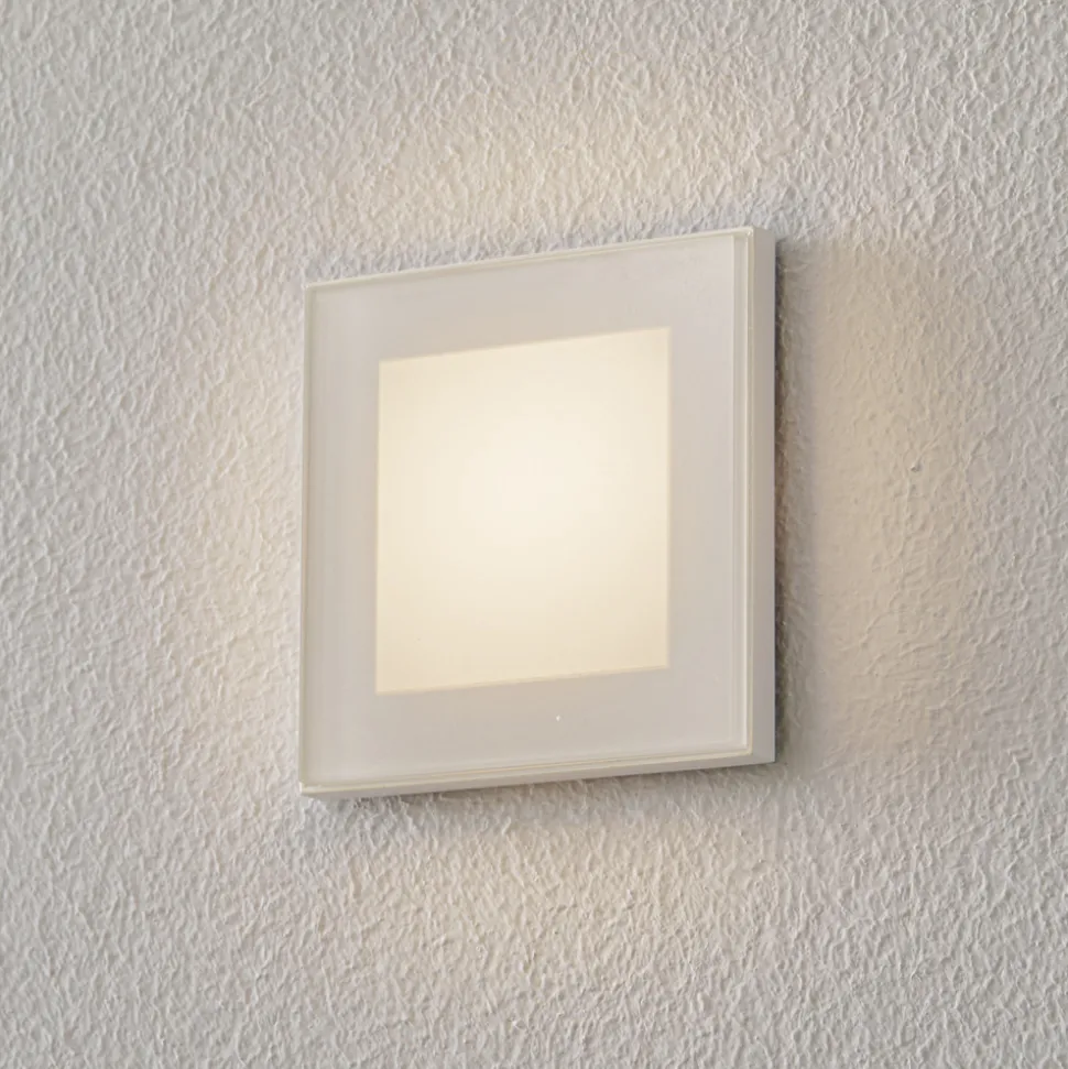 BEGA Accenta veggmontering kantet ring hvit 160lm