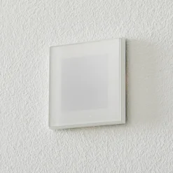 BEGA Accenta veggmontering kantet ring hvit 160lm