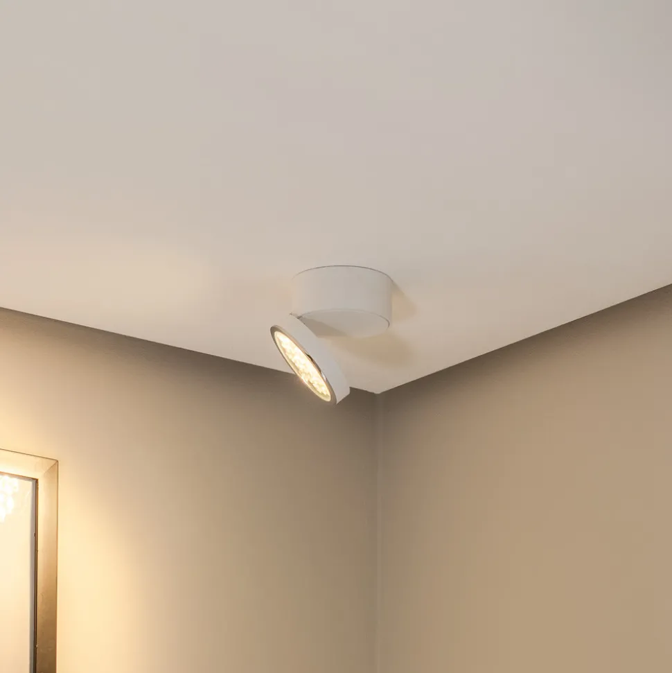 Bega downlight 51312.1, hvit, metall, DALI-svingbar