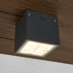 BEGA 66157K3 utendørs taklampe, grafitt 3000K 38°