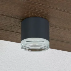 BEGA 66056K3 utendørs taklampe, grafitt 3000K 62°