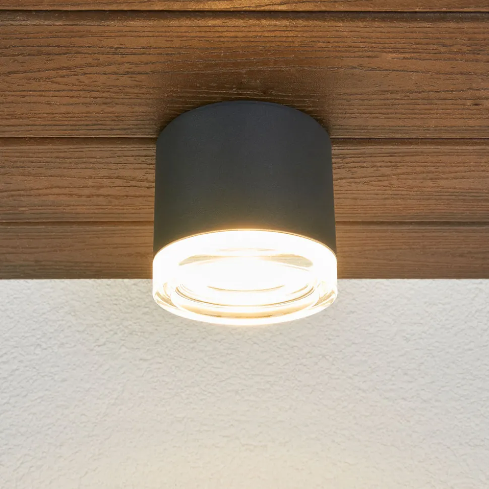 BEGA 66056K3 utendørs taklampe, grafitt 3000K 62°