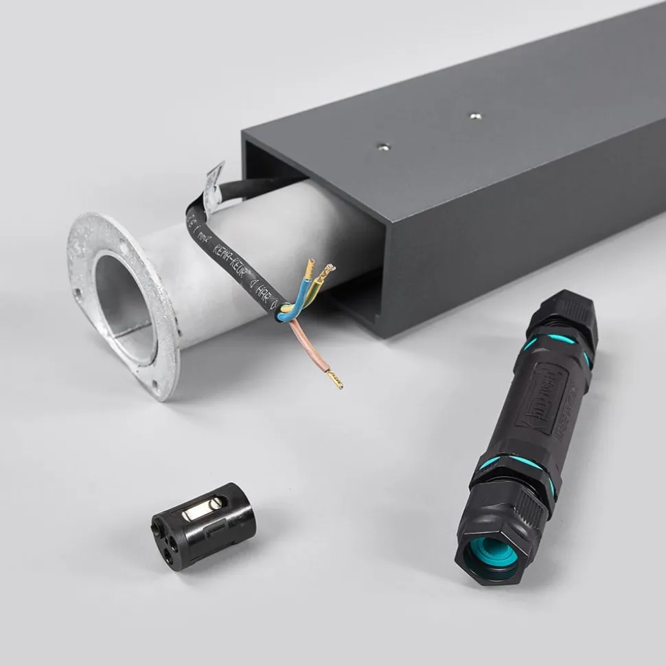 BEGA 77265K3 veilampe kantet grafitt 3000K åpen