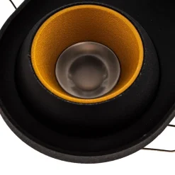 Bega LED innfelt spot Studio Line, svart/messing, 2 lyskilder.