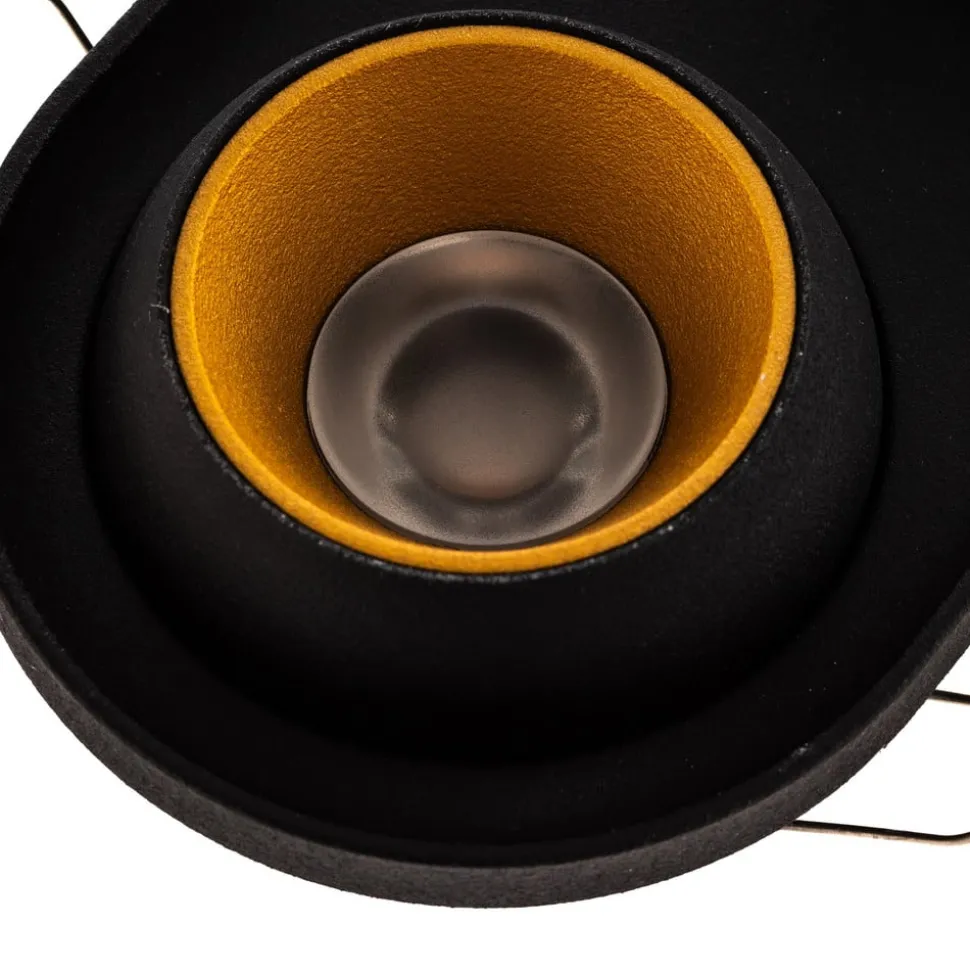 Bega LED innfelt spot Studio Line, svart/messing, 2 lyskilder.