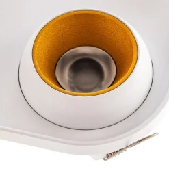 Bega LED innfelt spot Studio Line, hvit/messing, 4 lyskilder.