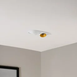 Bega LED innfelt spot Studio Line, hvit/messing, 2 lyskilder.