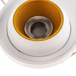 Bega LED innfelt spot Studio Line, hvit/messing, 2 lyskilder.