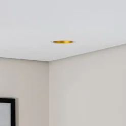 Bega LED innfelt takspot Studio Line, hvit/messing, støpt aluminium