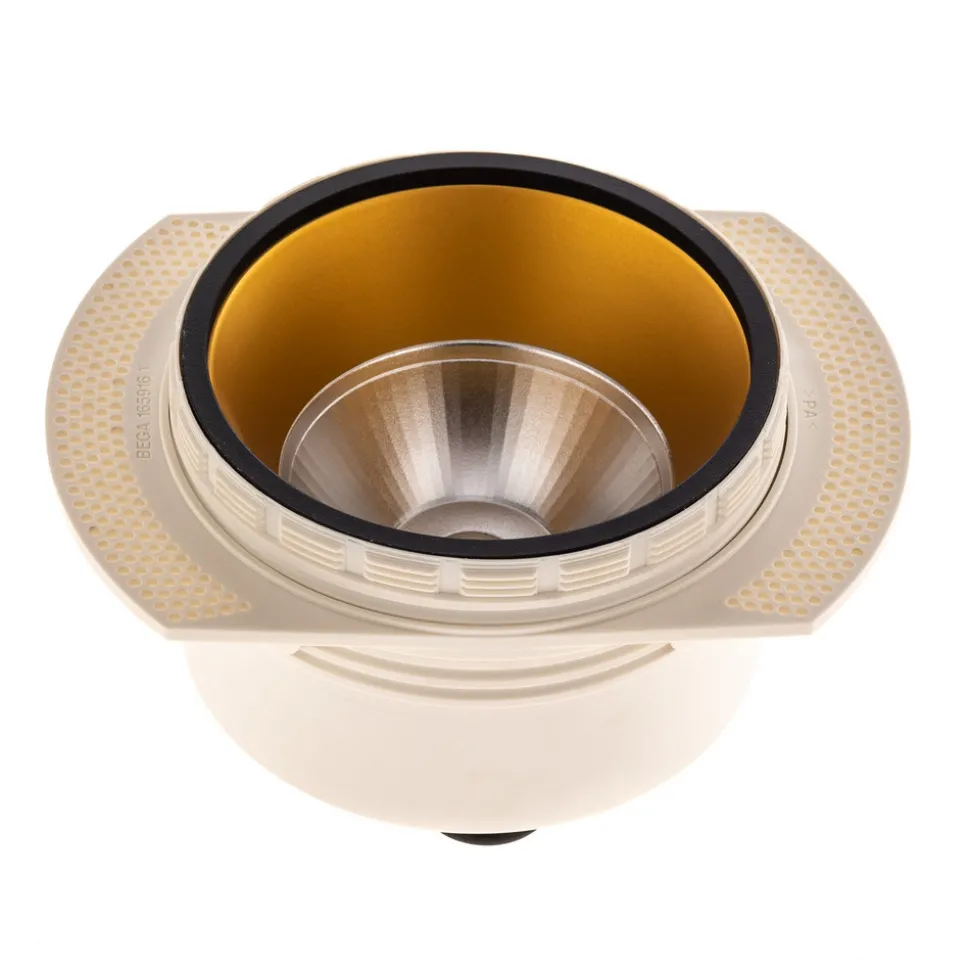 Bega LED innfelt takspot Studio Line, svart/messing, aluminium