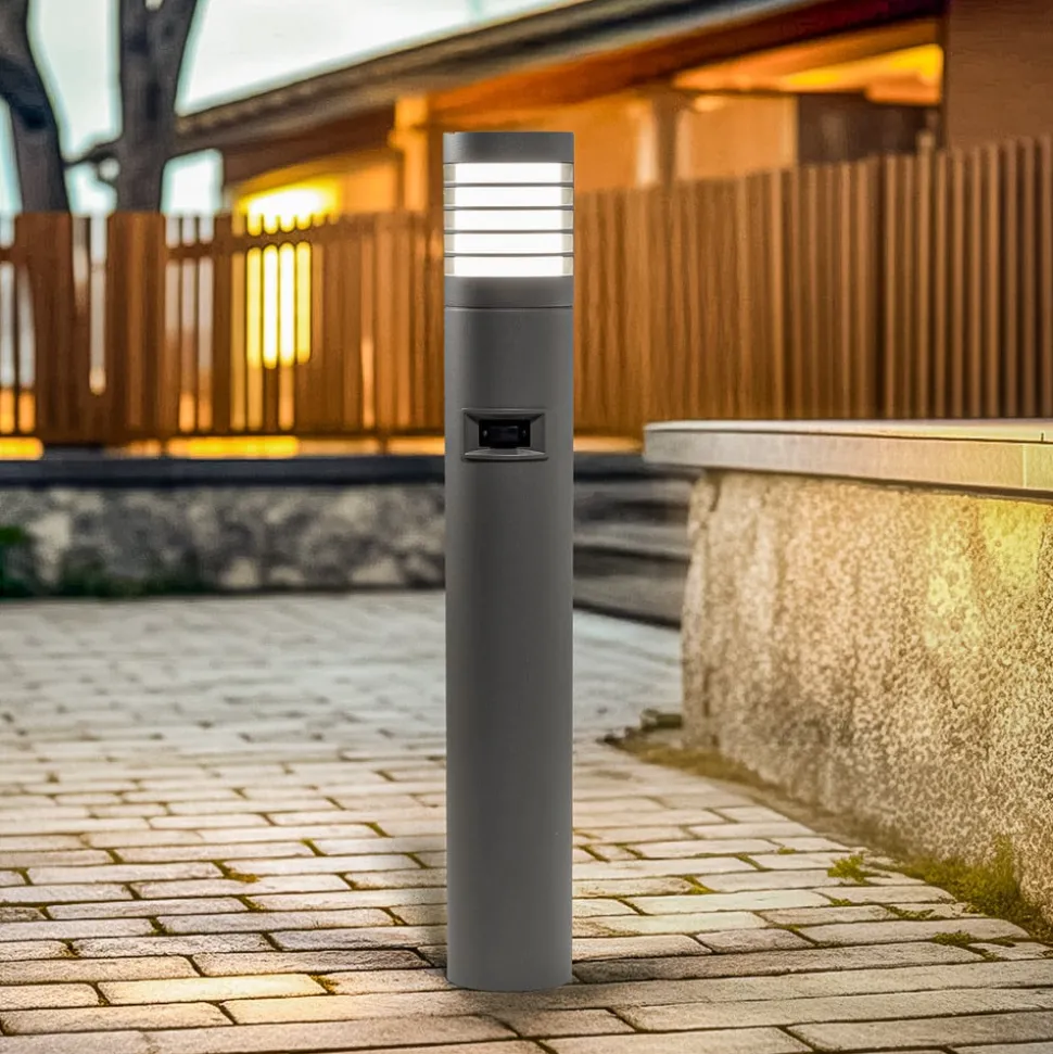 Bega LED-gatelampe 85061AK3, grå, 3000 K, støpt aluminium