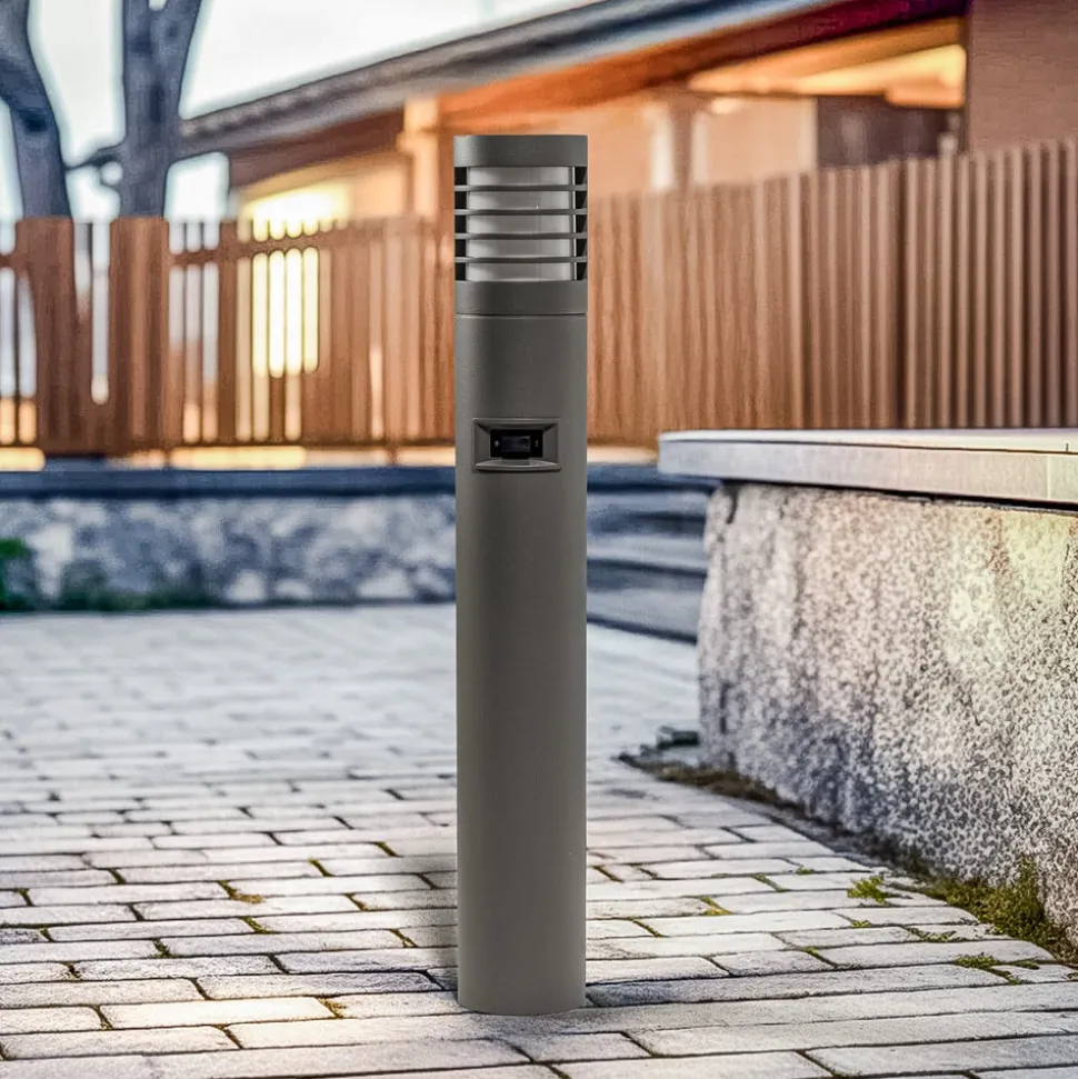 Bega LED-gatelampe 85061AK3, grå, 3000 K, støpt aluminium