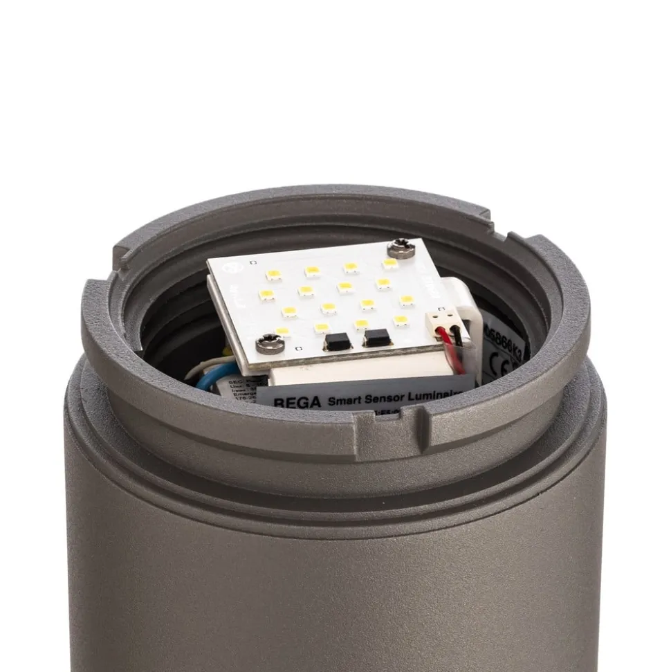 Bega LED-gatelampe 85061AK3, grå, 3000 K, støpt aluminium