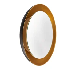 Bega LED-speil Studio Line svart-messing, Ø 50 cm