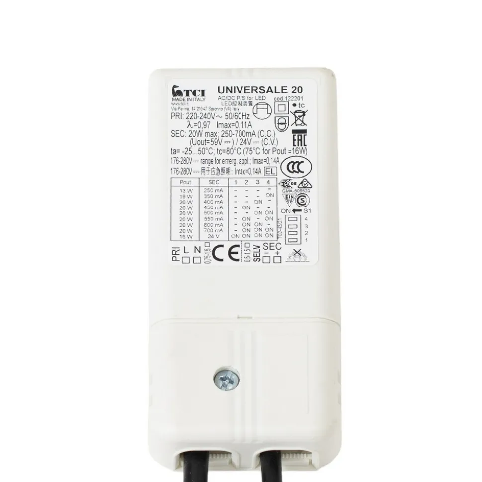 Bega strømforsyningsenhet 13144 av/på for Studio Line innfellingslampe med