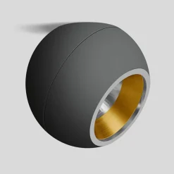 BEGA Studio Line Spot asym. svart/messing Ø14cm