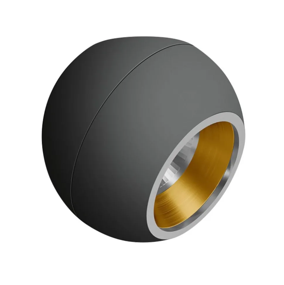 BEGA Studio Line Spot asym. svart/messing Ø14cm