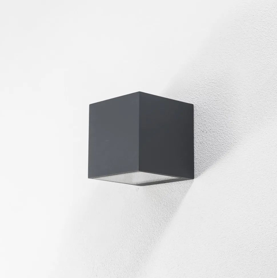 Bega utendørs vegglampe 24135 K3, grafitt, opp/ned, DALI