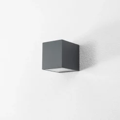Bega utendørs vegglampe 24719 K3, grafitt, opp/ned, støpt aluminium