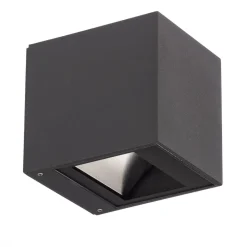 Bega utendørs vegglampe 24719 K3, grafitt, opp/ned, støpt aluminium