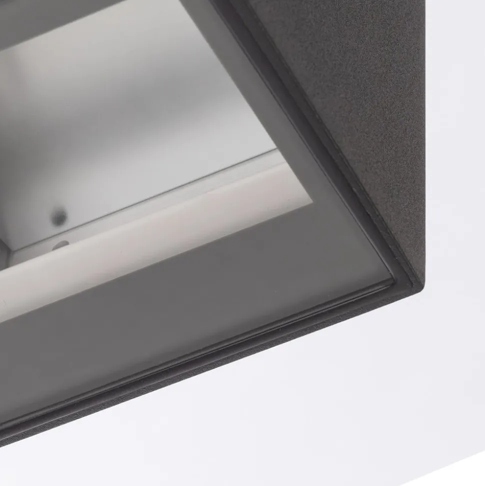 Bega utendørs vegglampe 24719 K3, grafitt, opp/ned, støpt aluminium