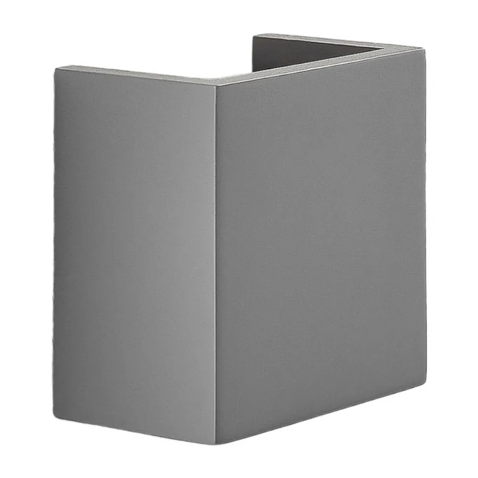 Betongvegglampe Smira i grått, 12,5x12,5cm