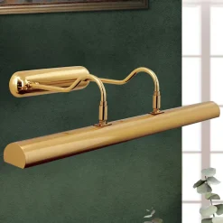 Bildelampe Lariga, messingfarget, metall, 65 cm, E14