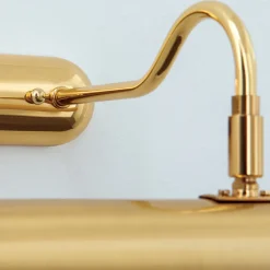 Bildelampe Lariga, messingfarget, metall, 65 cm, E14