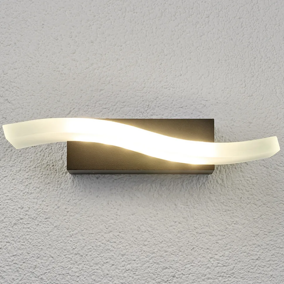 Bølgeformet LED-utevegglampe Jirka