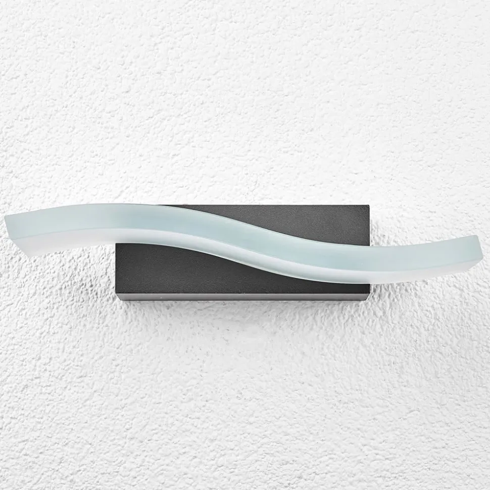 Bølgeformet LED-utevegglampe Jirka