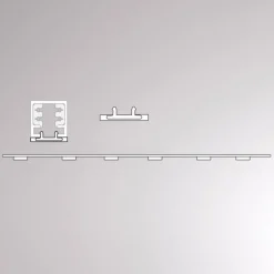 Blinddeksel for Volare-skinne, 1 m, svart