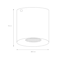 Bodi downlight, rund, hvit, Ø 8 cm, 1 lyskilde, aluminium