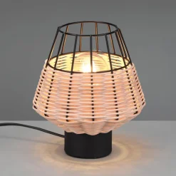 Bordlampe Borka med rotting og bur, natur