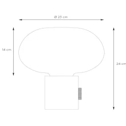 Bordlampe Charlize, grønn marmorert/rav