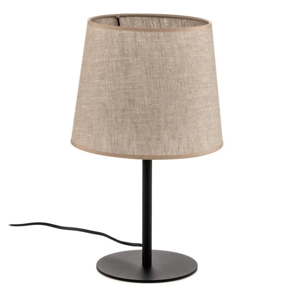 Bordlampe Chicago med skjerm i lin