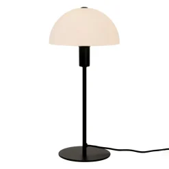 Bordlampe Ellen med glass-skjerm, svart