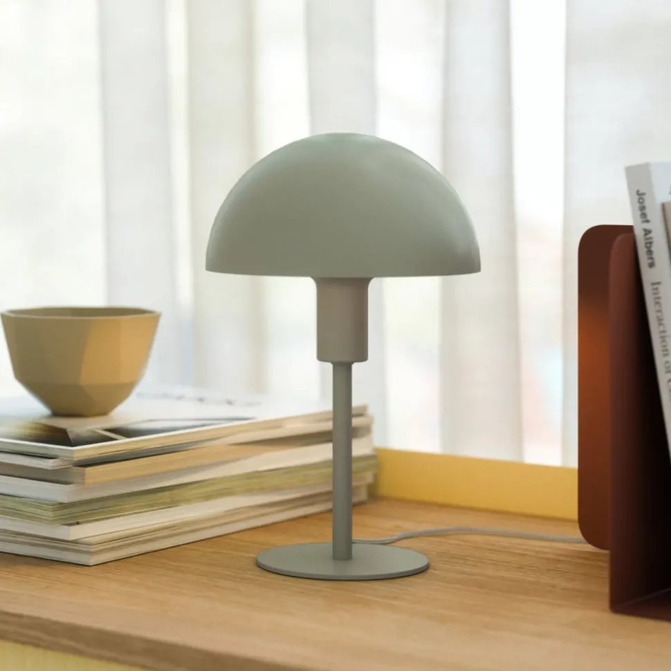 Bordlampe Ellen Mini av metall, støvgrønn