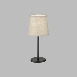 Bordlampe Eve, linskjerm svart/sand